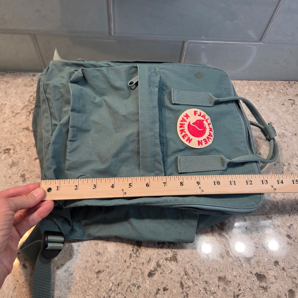 Fjallraven Kanken Classic Backpack Slate Blue Sage Green Everyday Bag Functional - Picture 4 of 16